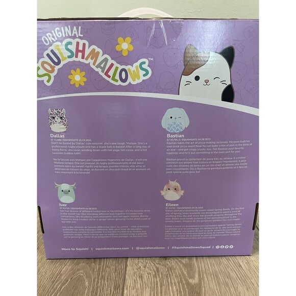 Squishmallows Plush 4 pack Iver, Bastian, Eileen, Dallas 7 inches - Picture 2 of 8